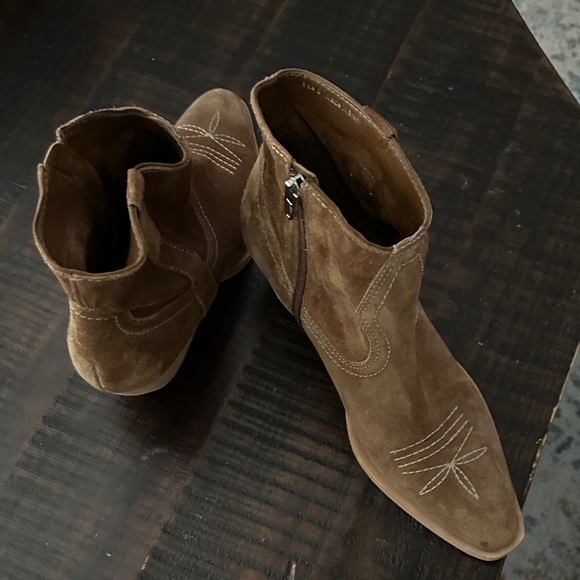 DV by Dolce Vita Tan Suede Ankle Booties - Picture 9 of 12